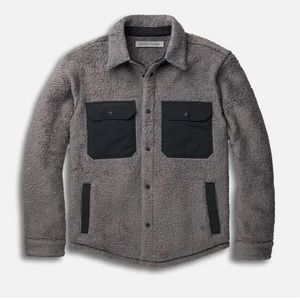 Outerknown Gray and Black Sherpa Jacket L